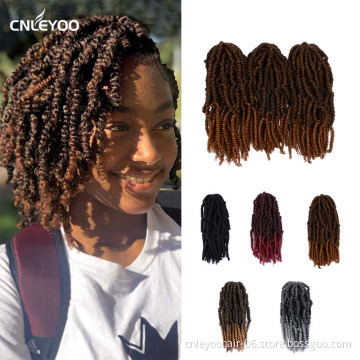10 Inch Bomb Twist Crochet Hair 24 Roots Spring Twist Pre-Looped Crochet Braids For Black Women Gift Hair